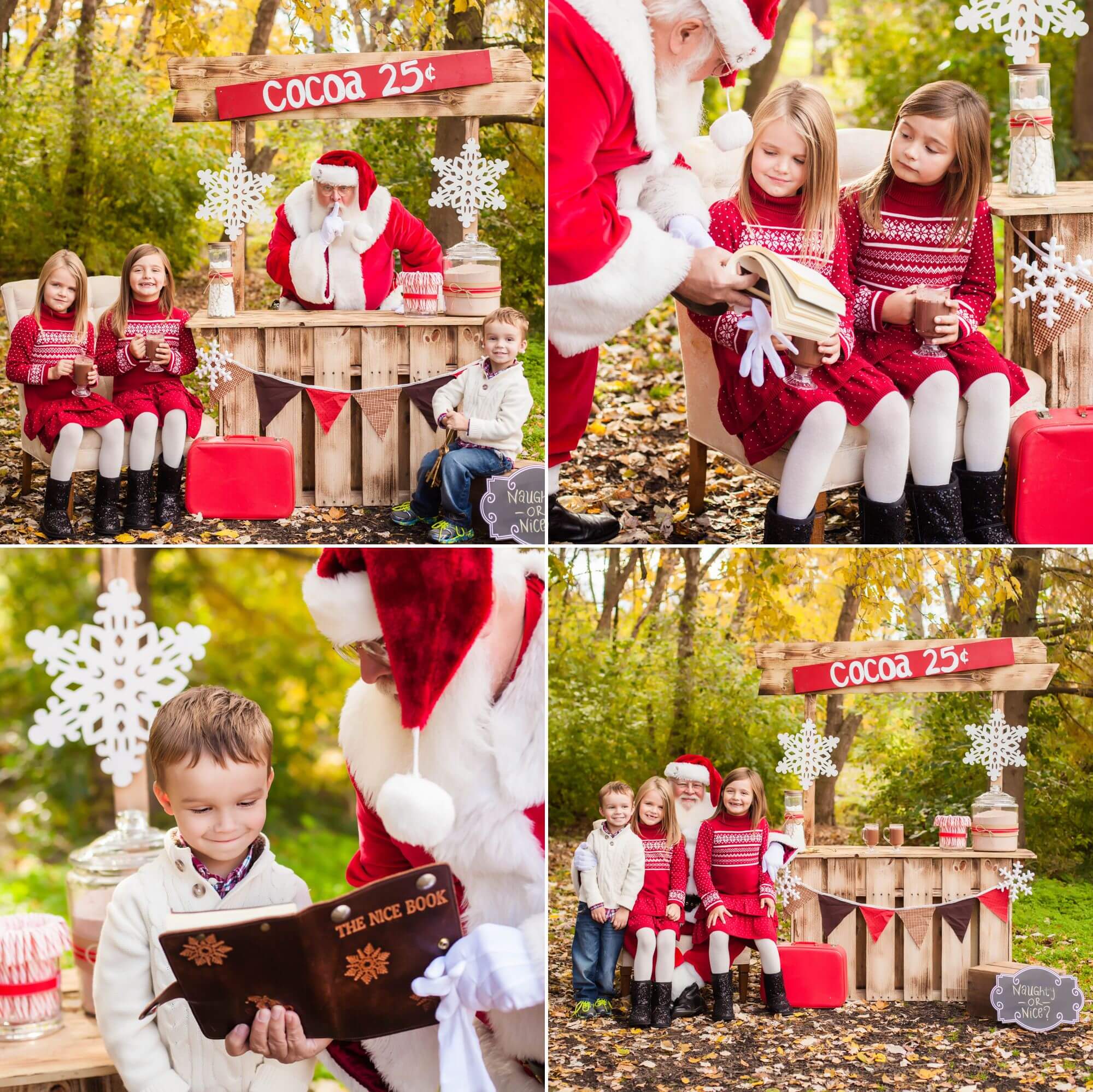 Columbus, Ohio Family Photographer offers Santa Claus photos to children 