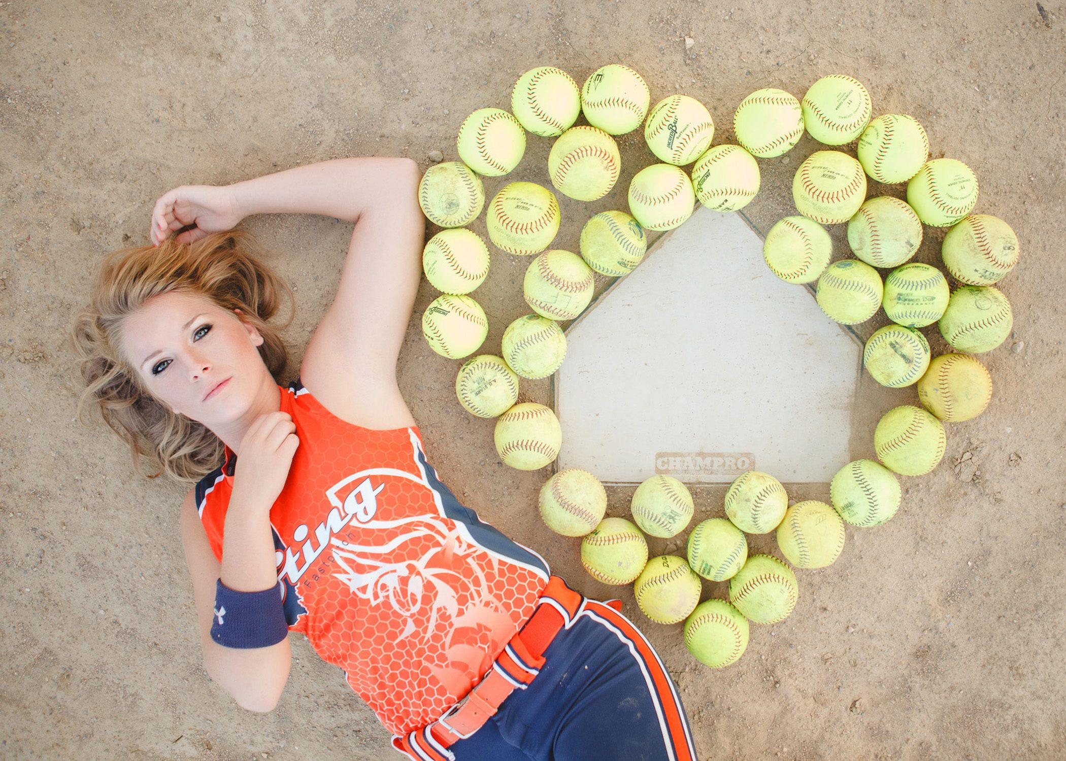 creative senior sports picture of girl taken by Carmilla Jane Photography of Columbus, OH